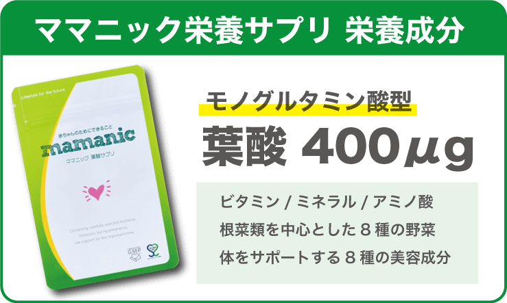 ママニック葉酸サプリに含まれる成分は？