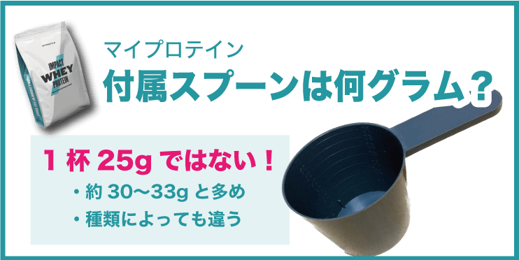 付属スプーン1杯は何グラムなのか？（1スクープ）